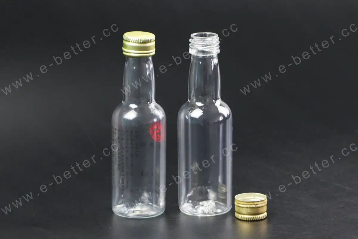 1.7oz Empty Small Pet Plastic Wine Bottle With Pilfer ...