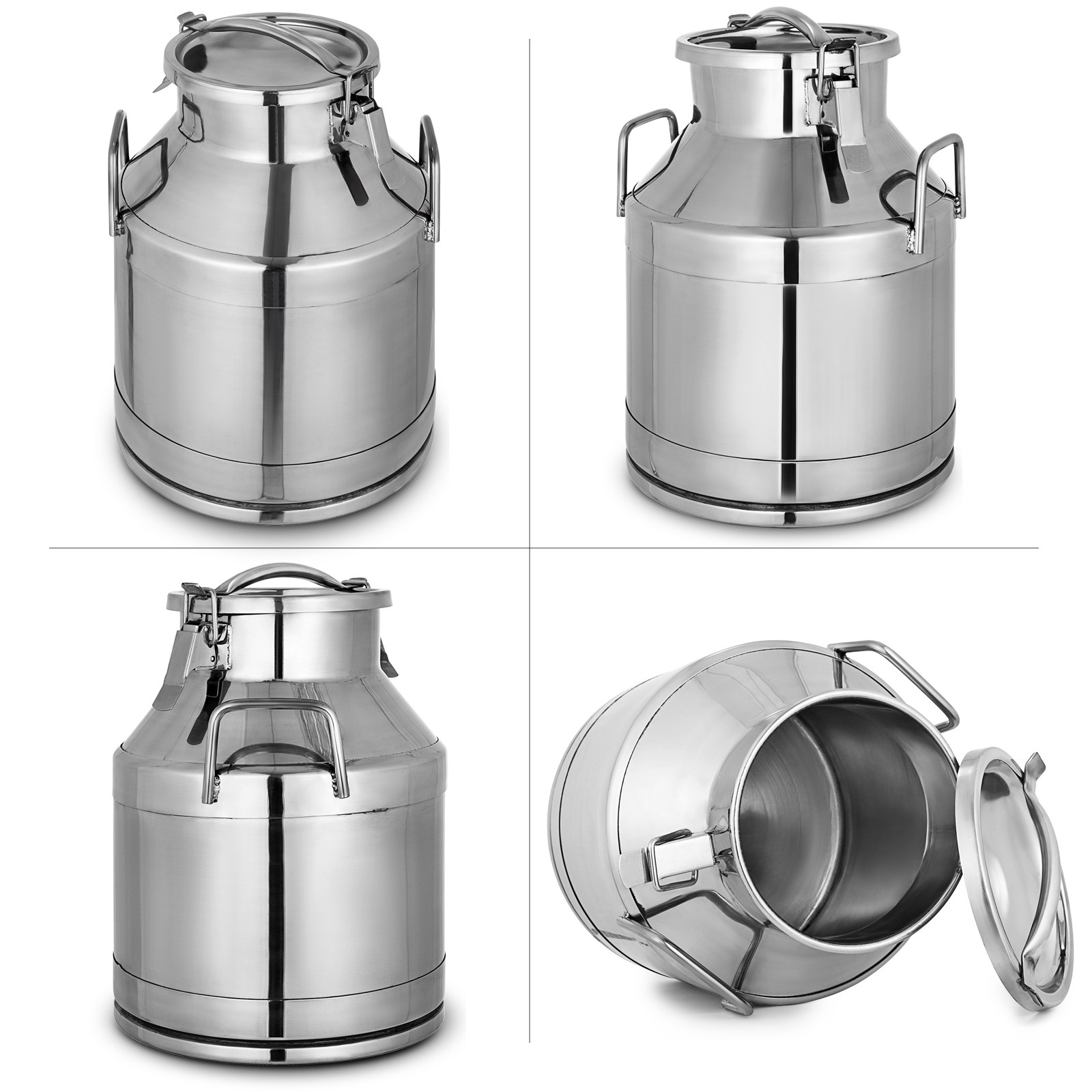 10L~60L 304 Stainless Steel Milk Can Wine Pail Bucket Jug Oil Barrel ...