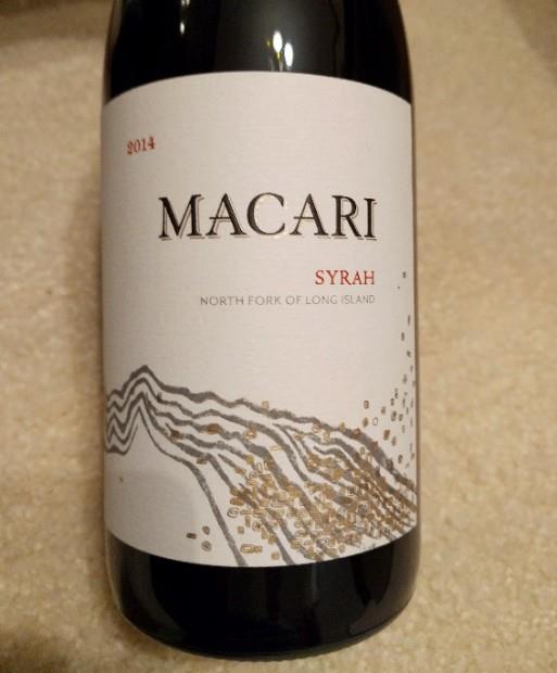 2014 Macari Vineyards Syrah, USA, New York, Long Island ...