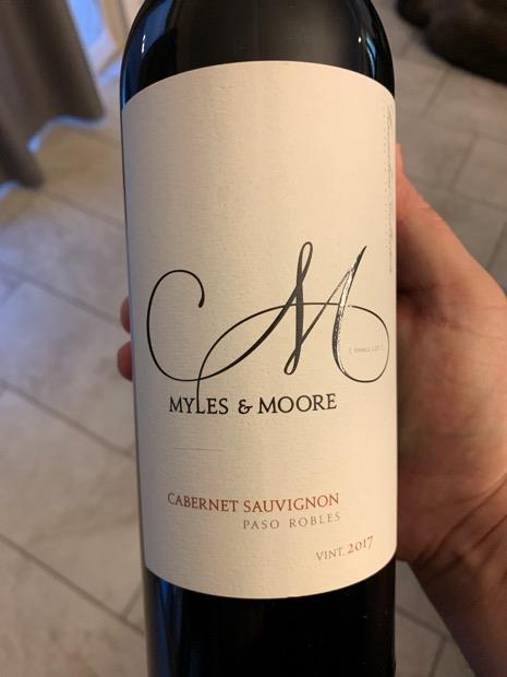 2017 Myles &  Moore Cabernet Sauvignon, USA, California, Central Coast ...