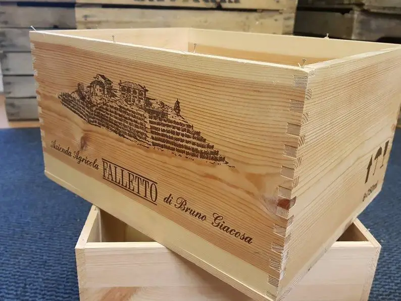 3 x ITALIAN WINE BOXES Used wooden crates Storage ...