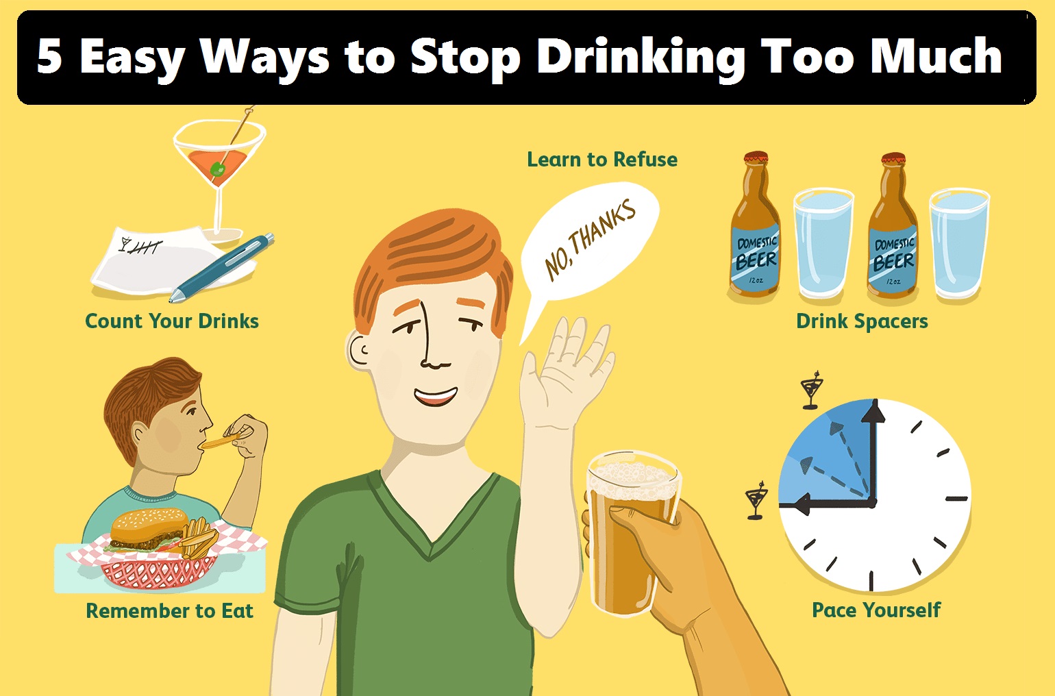 5 Easy Ways to Stop Drinking Too Much