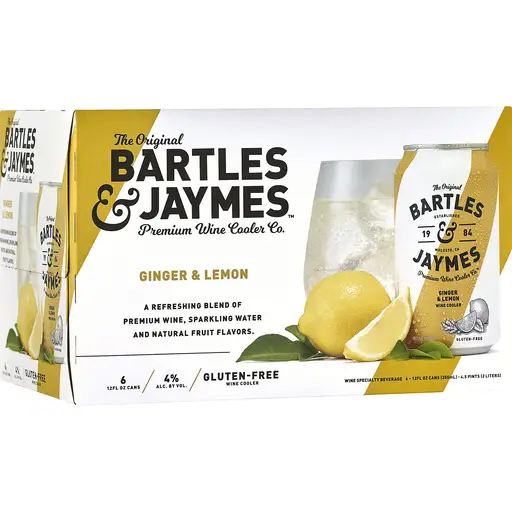 Bartles and Jaymes Wine Coolers Wine Cooler, Ginger Lemon