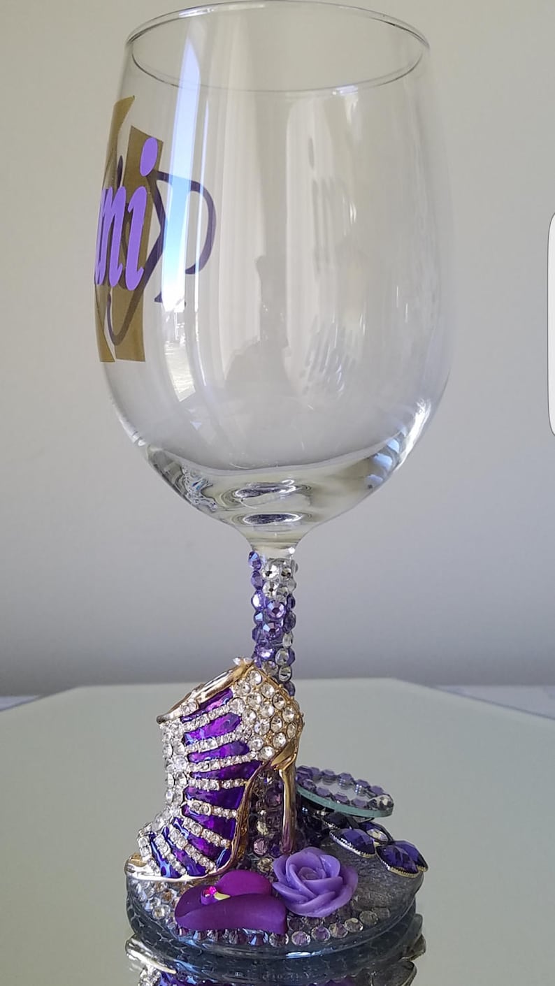 Bling Rhinestone Embellished Wine Glass