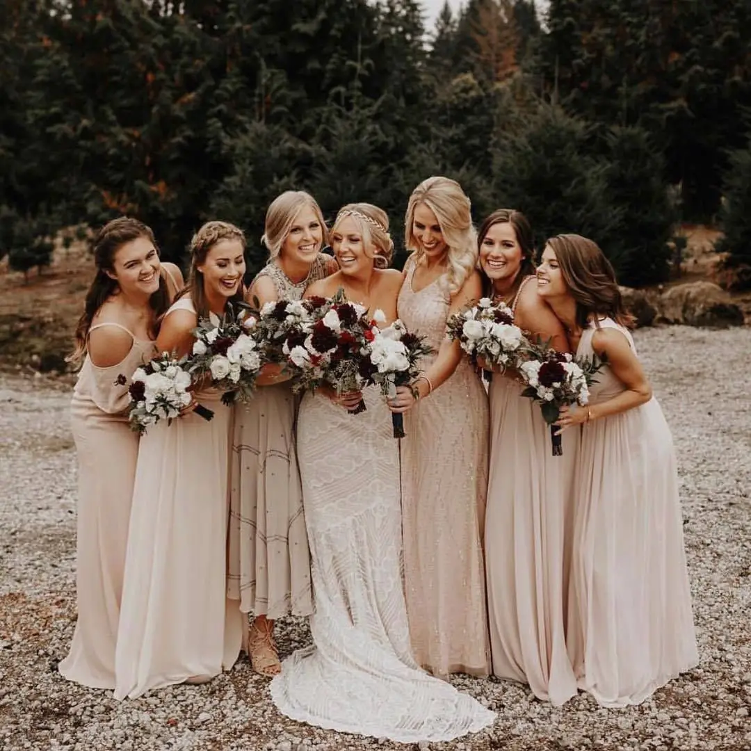 Blush and Rose Gold Bridal Gowns