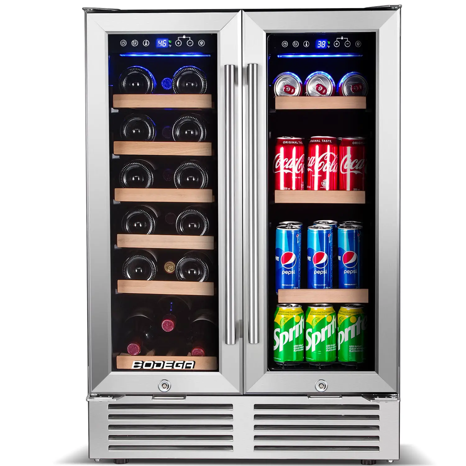 BODEGA Wine Cooler& Beverage Refrigerator24 Inch Dual Zone Wine Cooler ...