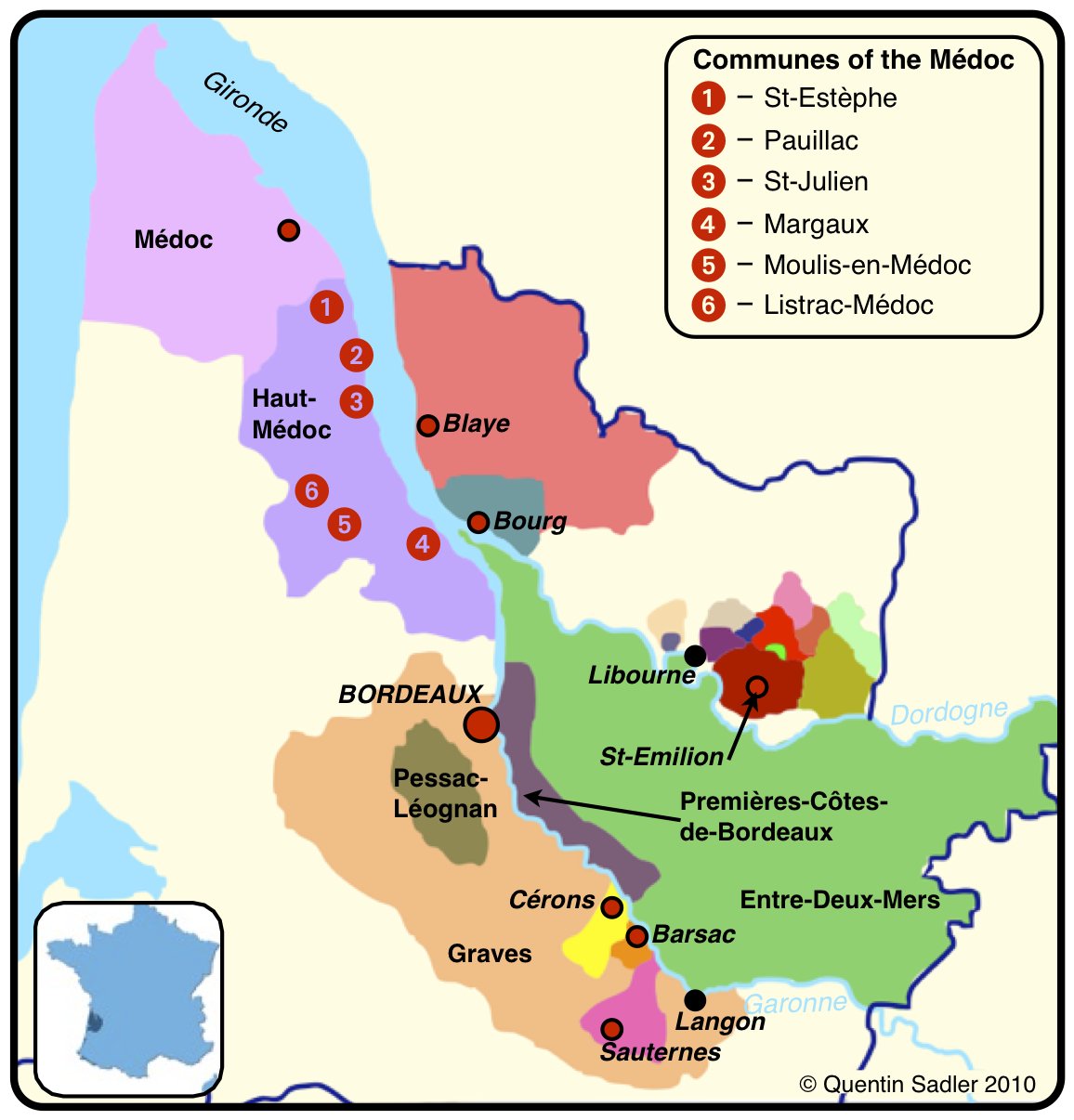 Bordeaux wine map pdf