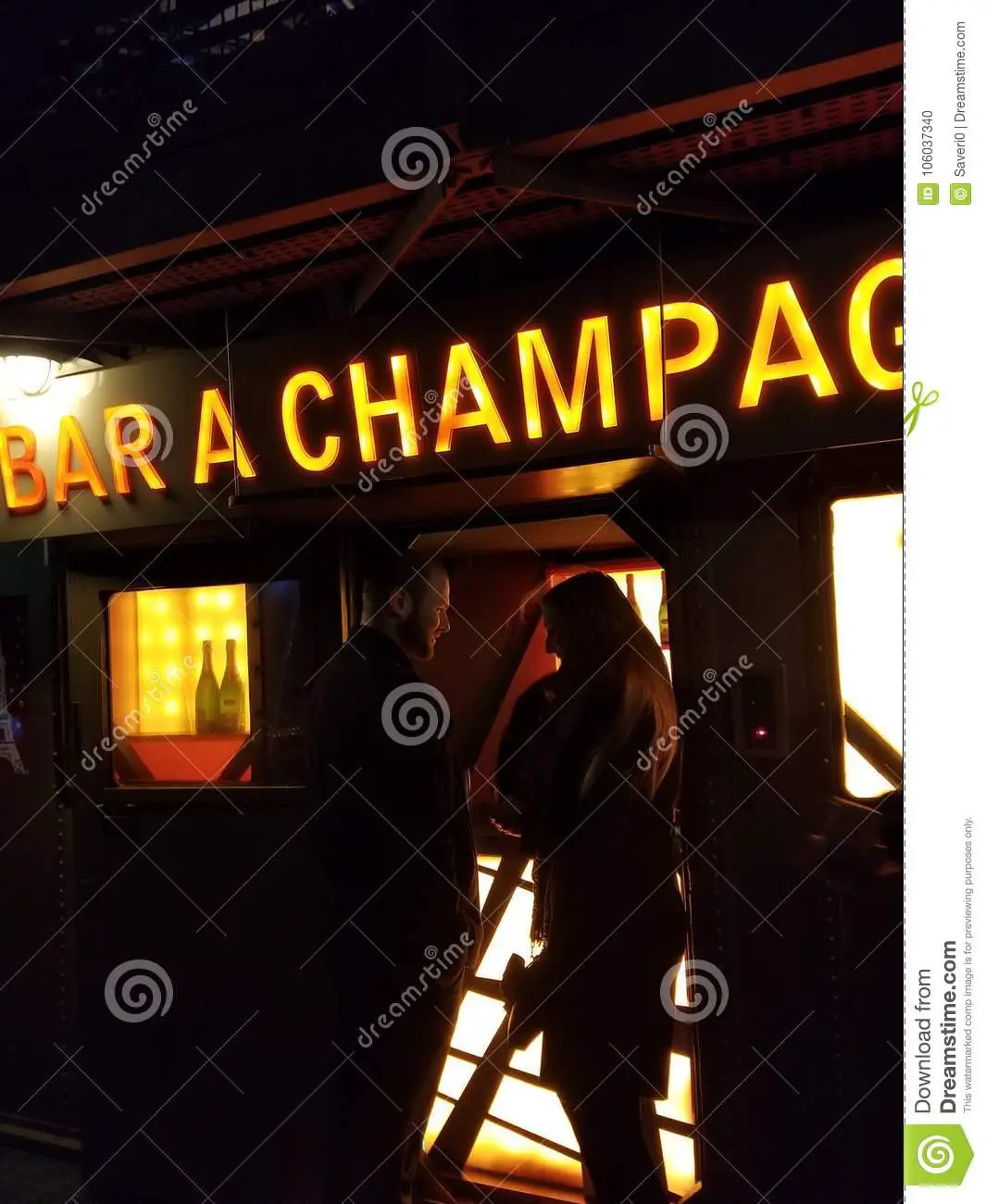 Champagne Bar at the Eiffel Tower Editorial Image