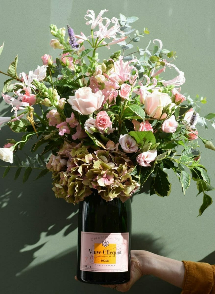Champagne Flower Bottle