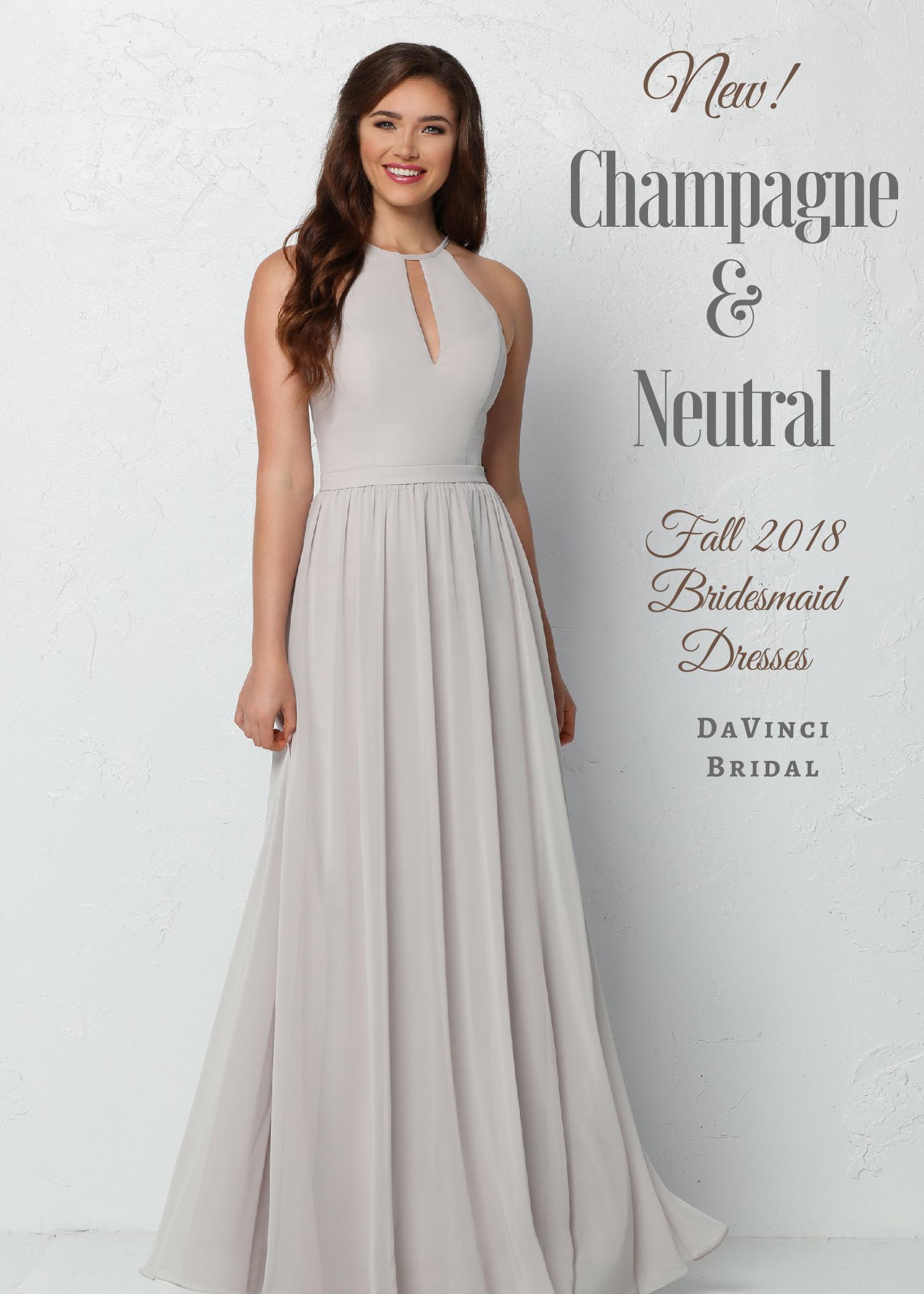 Champagne &  Neutral Colored Bridesmaid Dresses