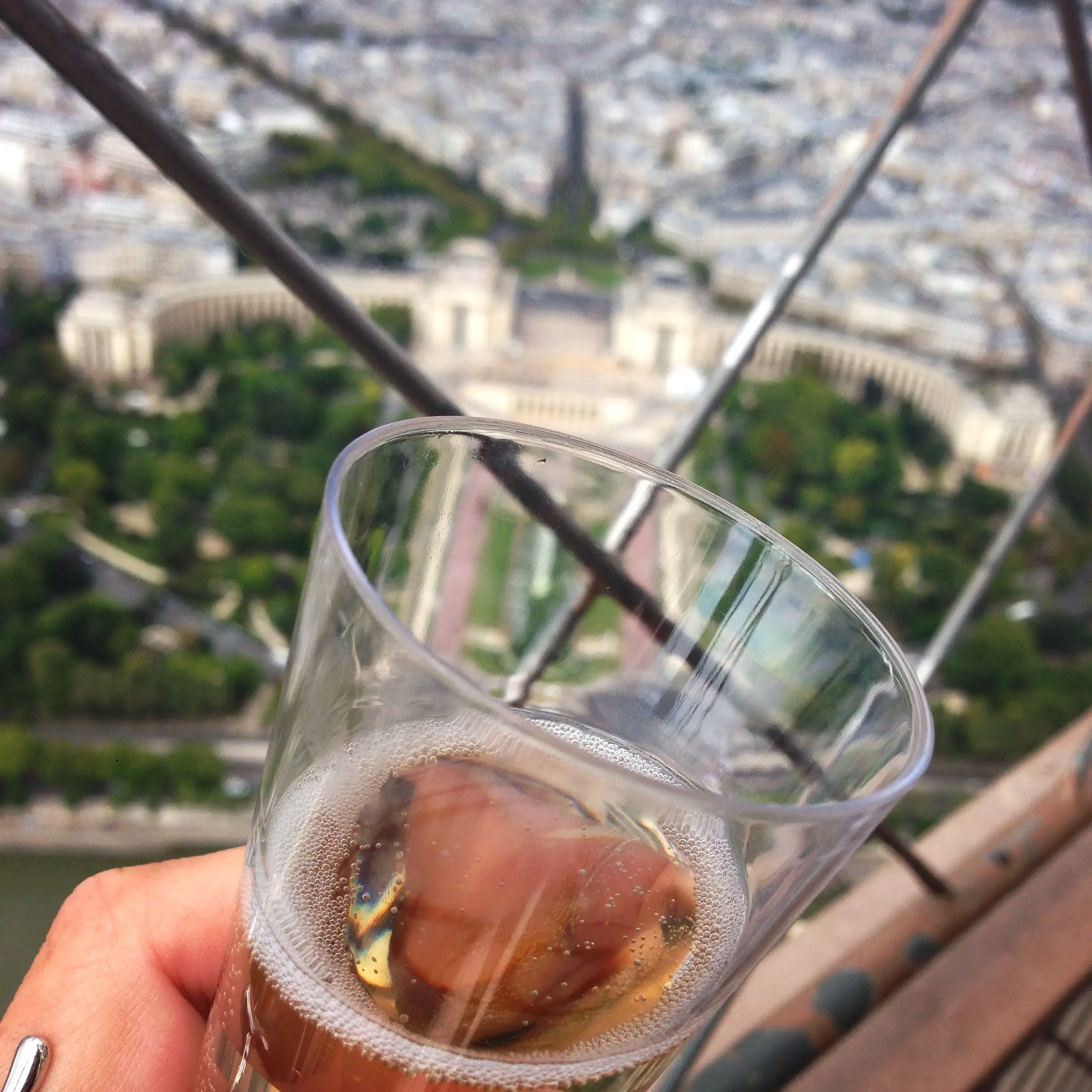 Champagne on top of the Eiffel Tower #paris2014