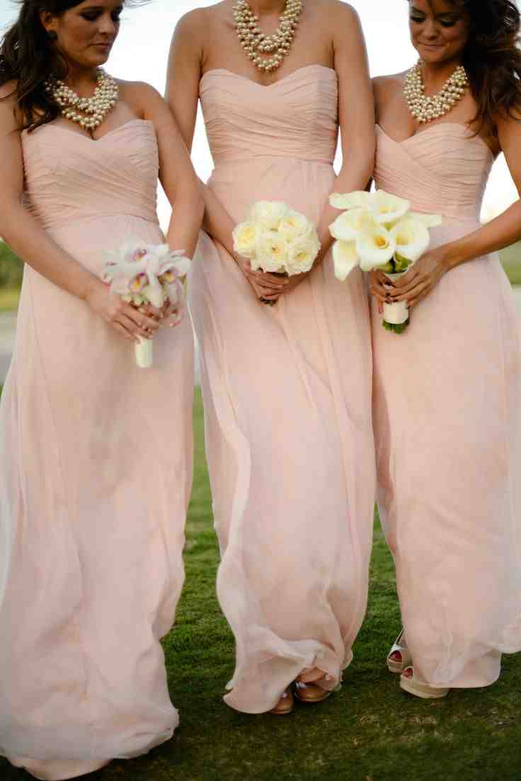 Champagne Pink Bridesmaid Dresses