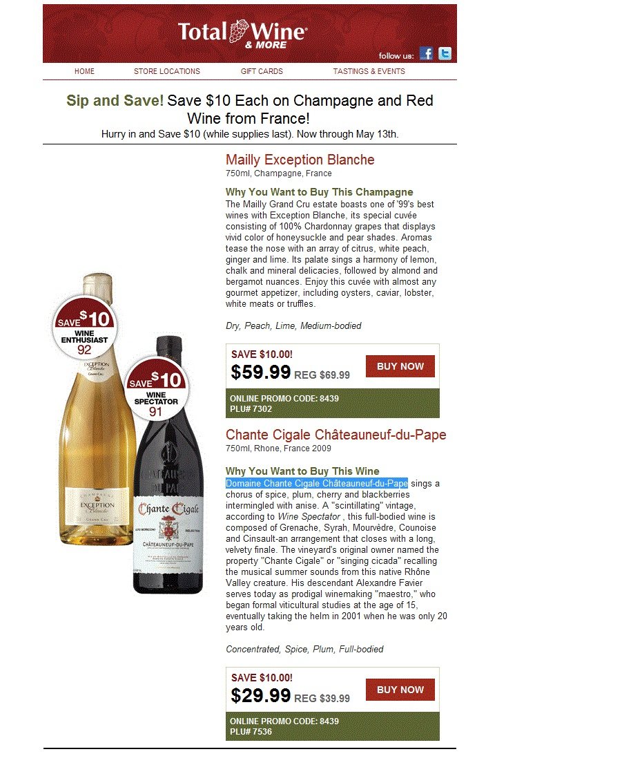Cheap and Cheerful: Another $10 off coupon from Total Wine