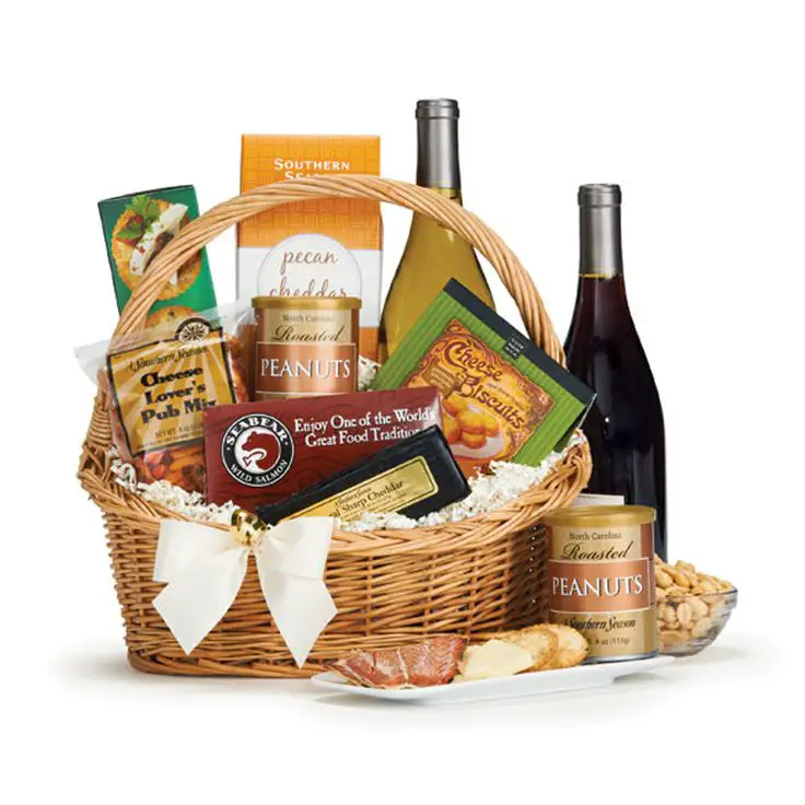 Classic Wine &  Cheese Gift Basket