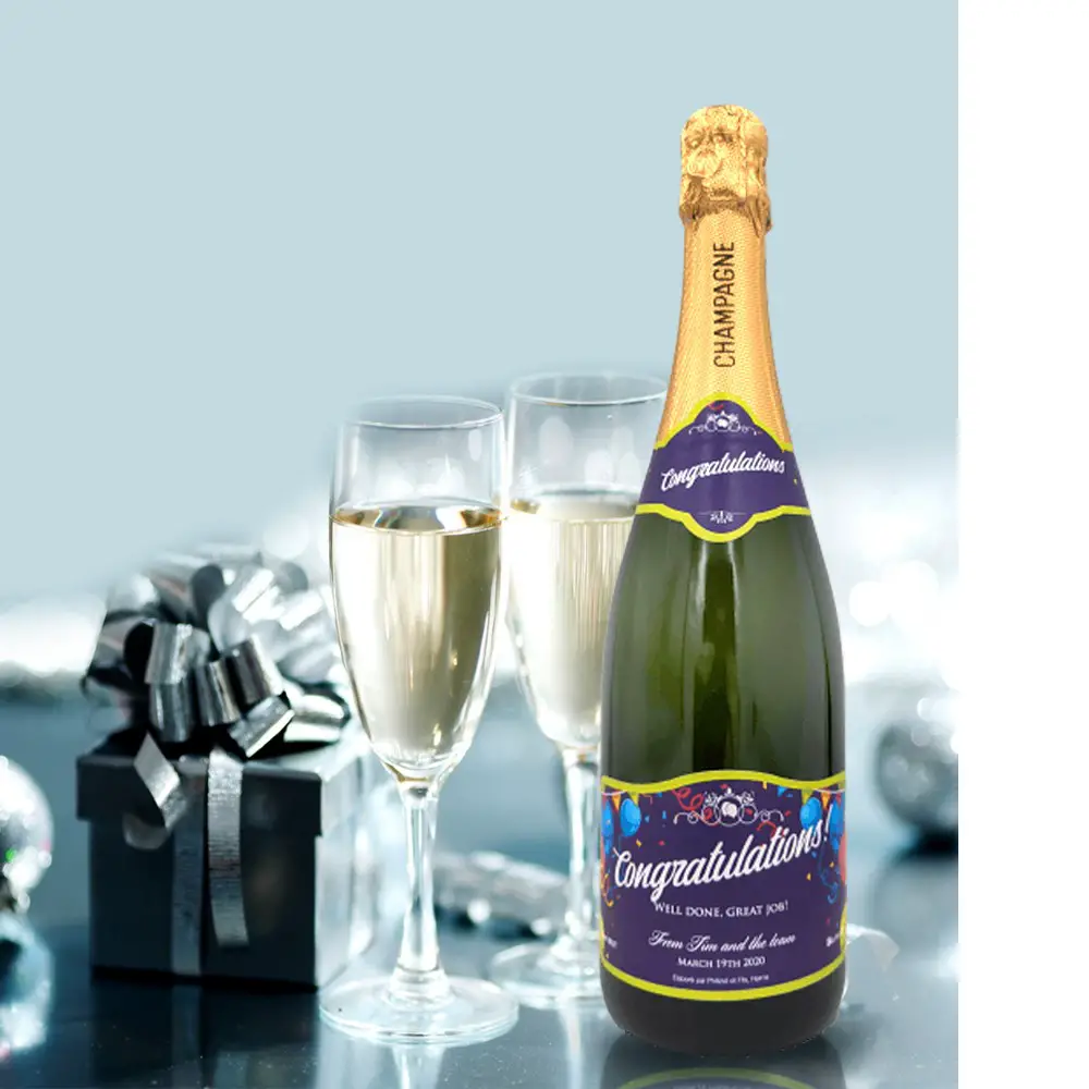 Congratulations Personalised Champagne Gift