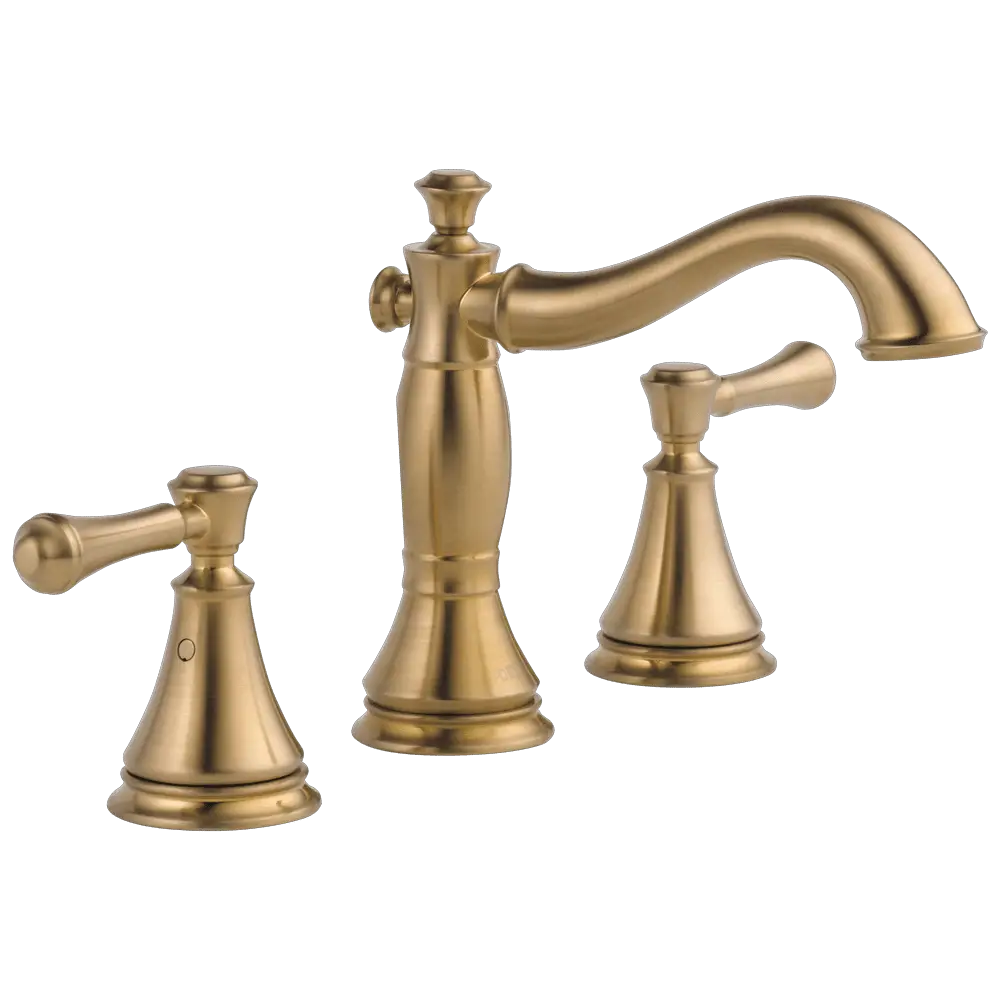 Delta Cassidy Two Handle Widespread Bathroom Faucet in Champagne Bronze ...