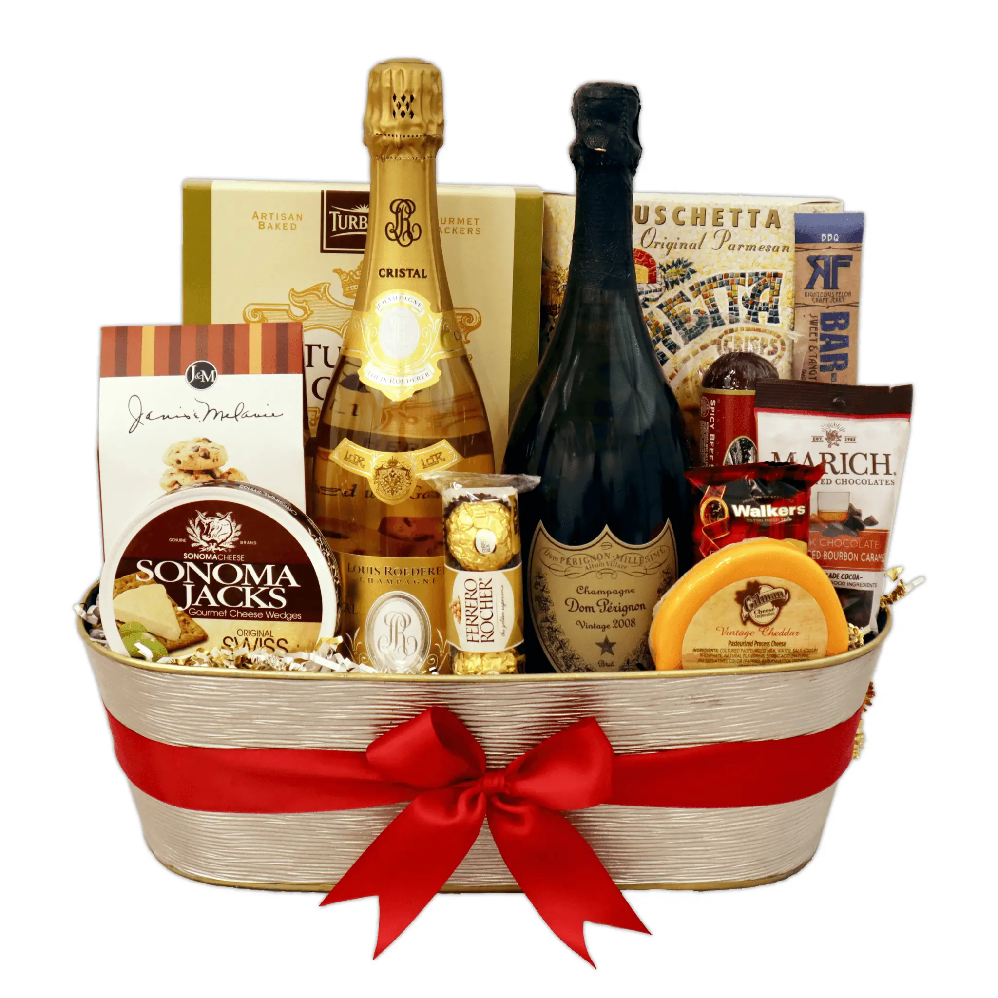 Dom Perignon and Caviar Gift Basket