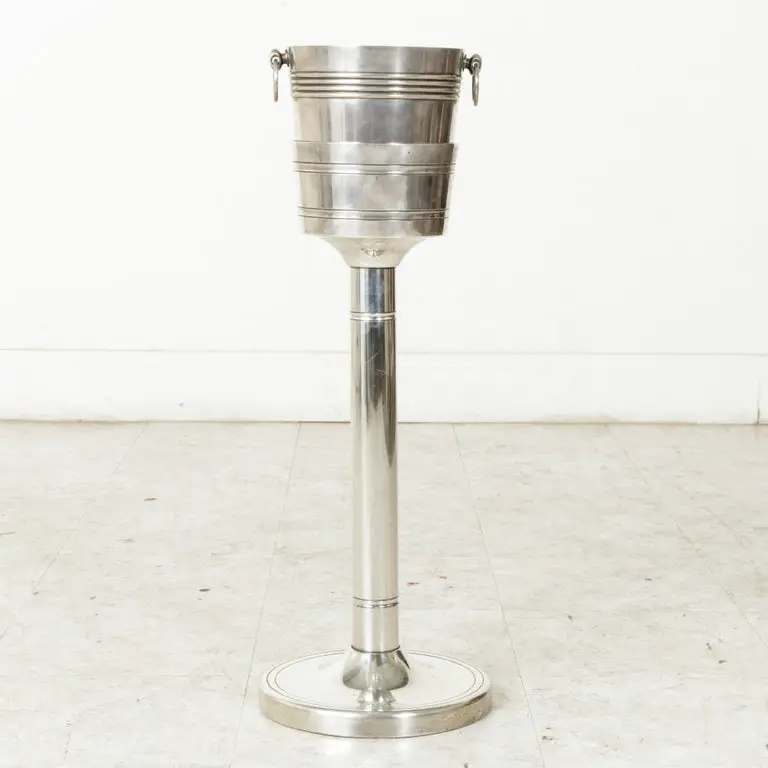 Early 20th Century French Silver Plate Champagne Stand with Champagne ...