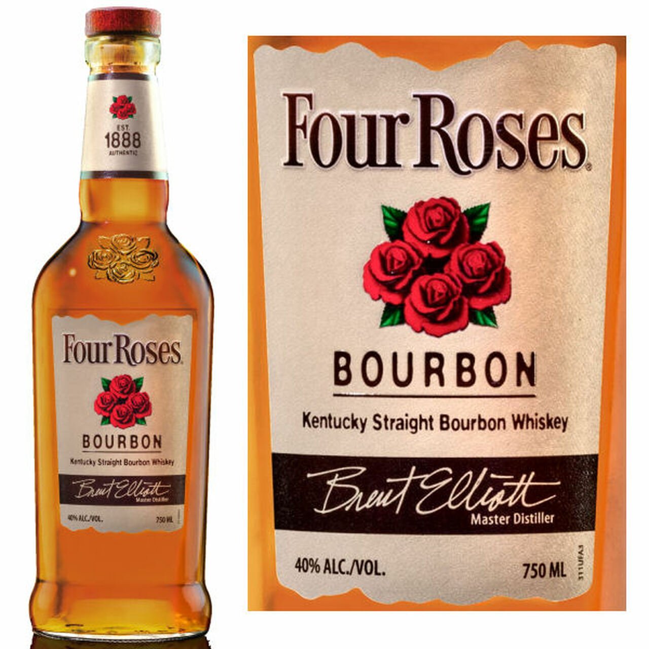 Four Roses Kentucky Straight Bourbon Whiskey 750ml