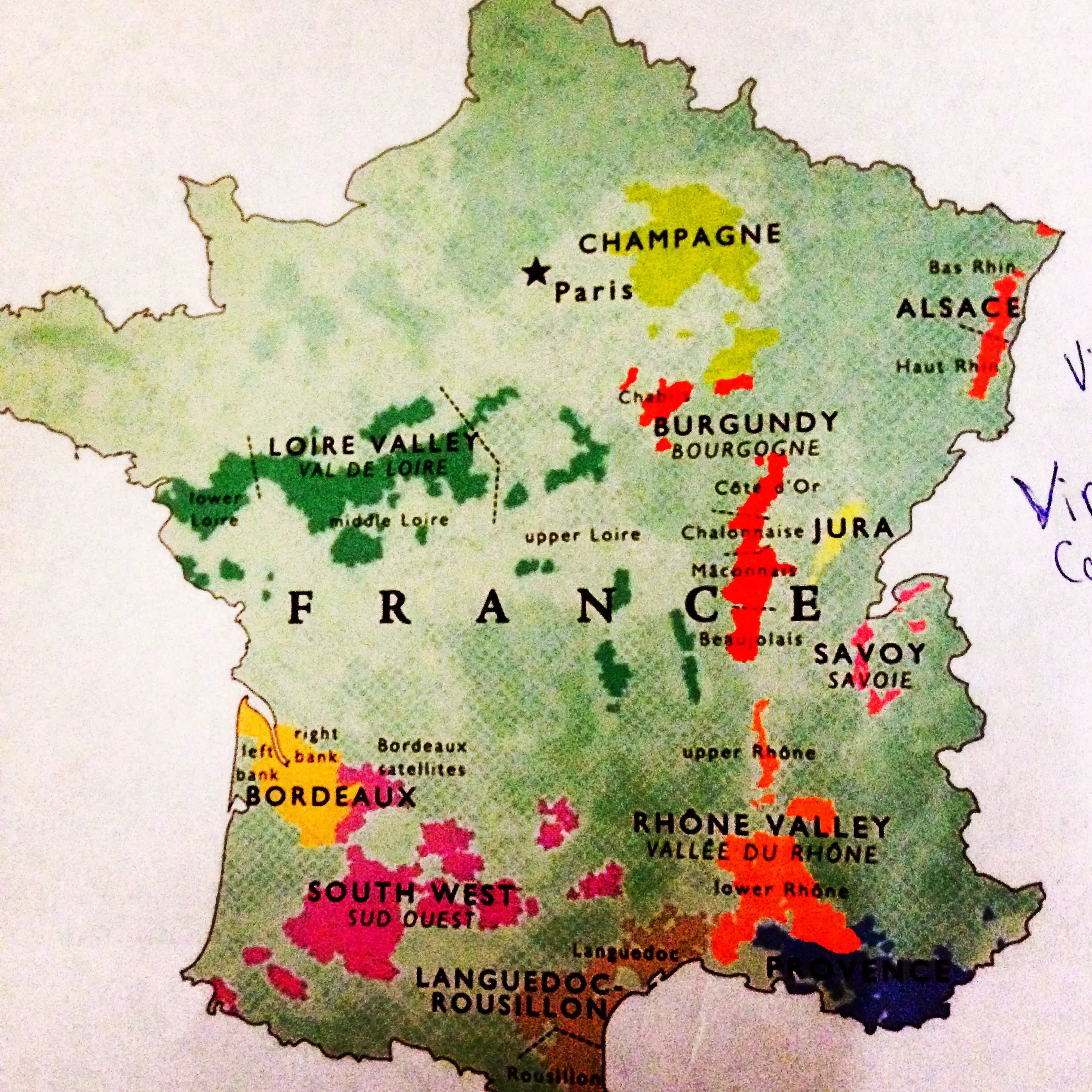 France Wine Regions Map : Bordeaux Wine Region Map