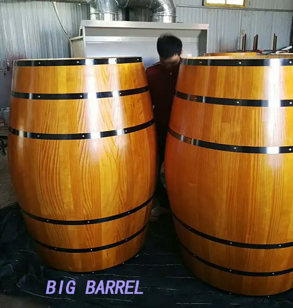 Half Wine Barrels Planters,Decorative Barrel,Wood Barrel ...