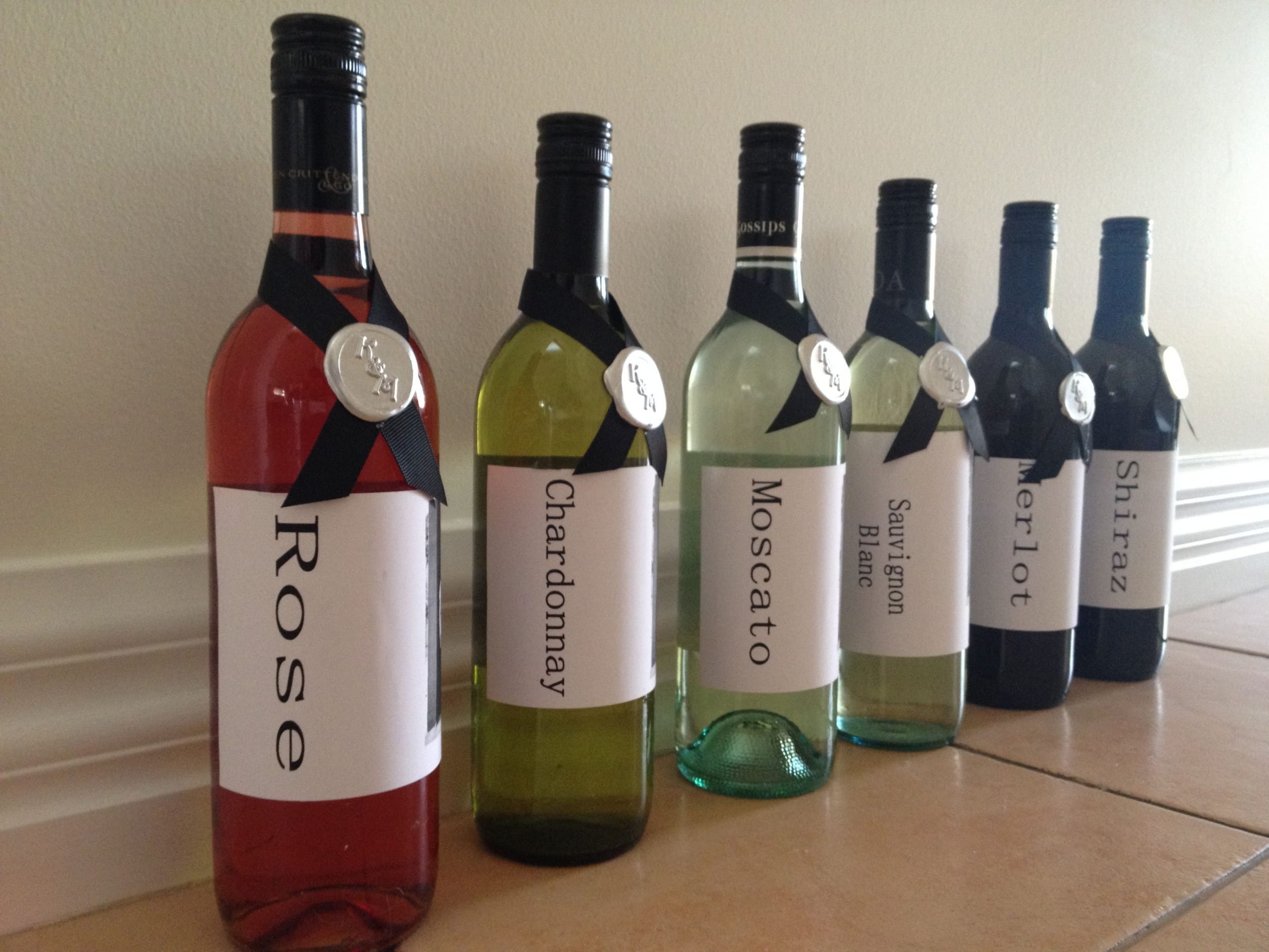 Home made wine labels