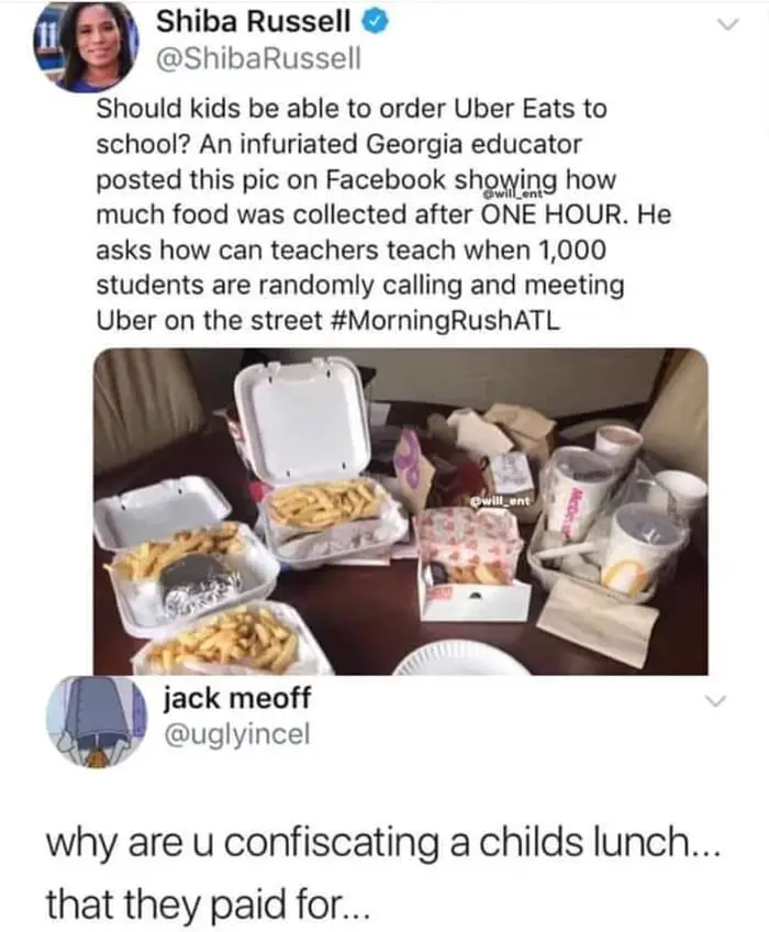 How can you get offended by Uber Eats