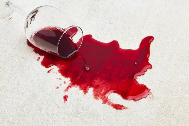 How to clean a red wine stain from a carpet