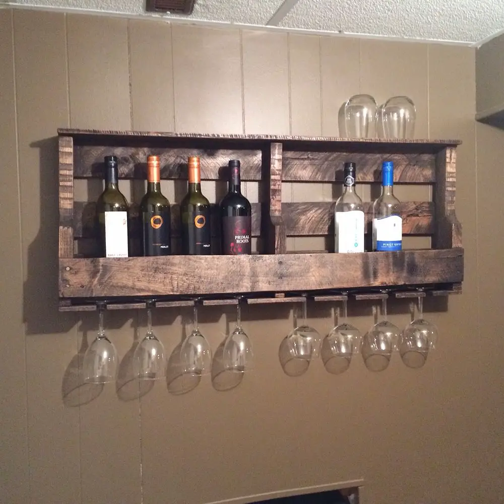 how to make a pallet wine rack, diy, pallet, wall decor ...