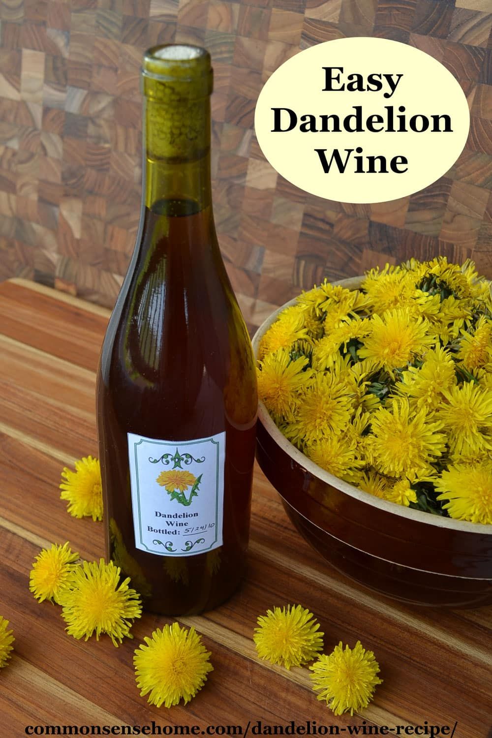 How to make an easy dandelion wine from foraged flower ...