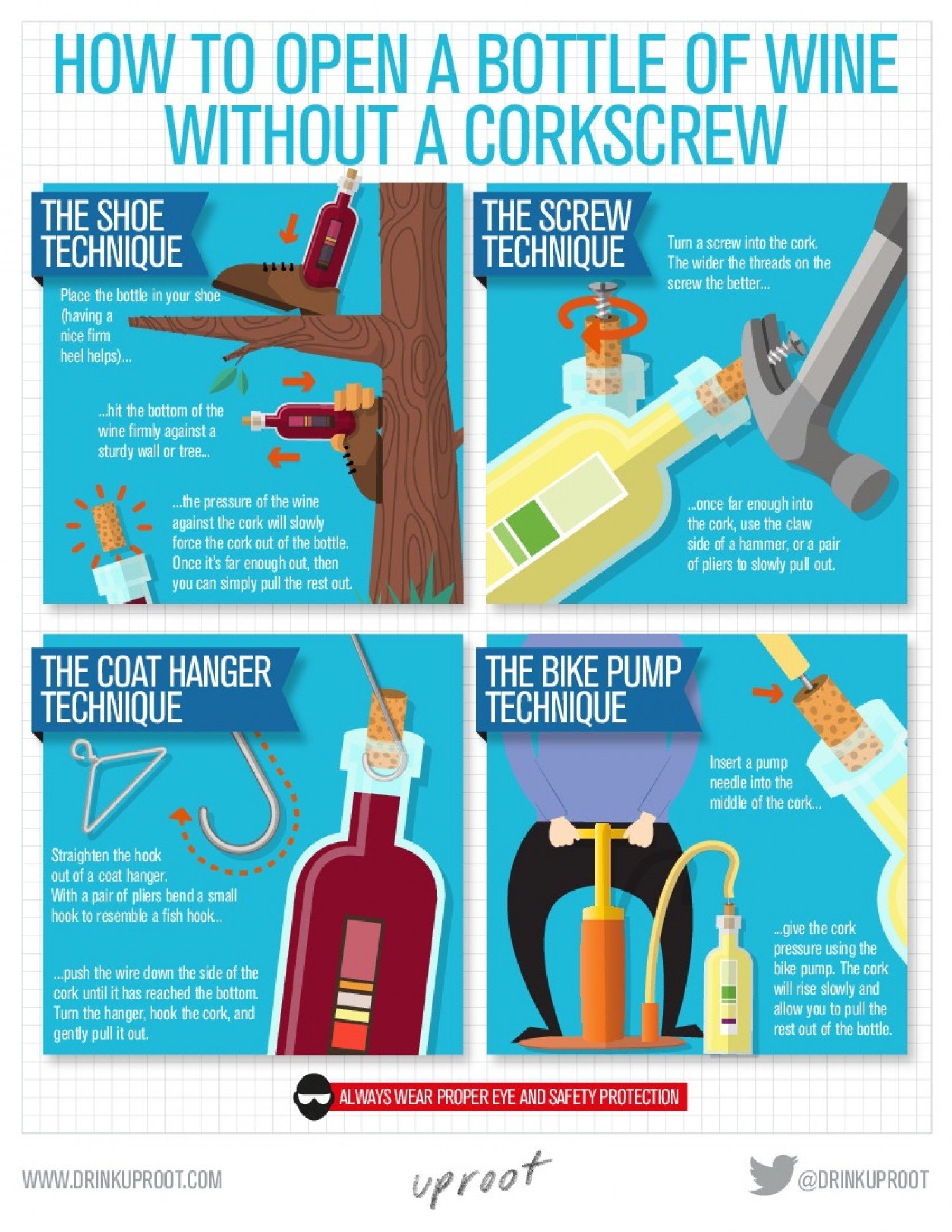 How to Open a Bottle of Wine with Everything but a Bottle ...