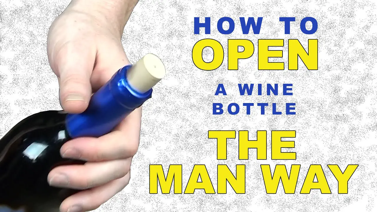 How to open a bottle of wine without a corkscrew the MAN WAY