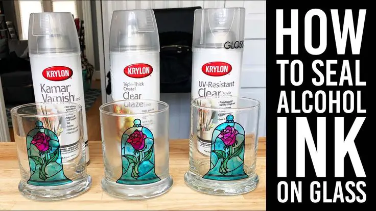 How to Seal Alcohol Ink on Glass