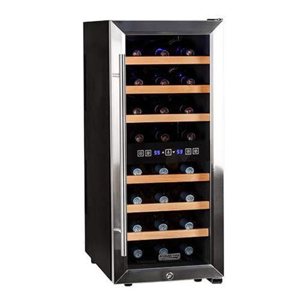 Koldfront TWR327ESS 7 Series 14 Inch 24 Bottle Dual Zone Cooling Wine ...