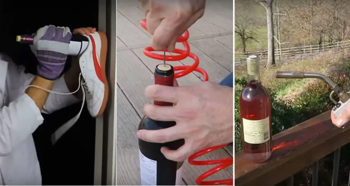 Learn Eight Ways to Open a Wine Bottle without a Corkscrew