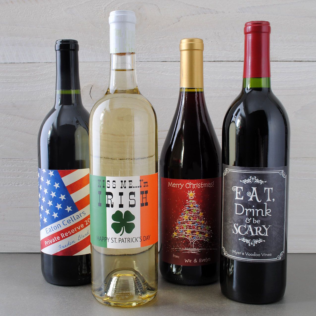 Make Your Own Holiday Wine Labels, Because it