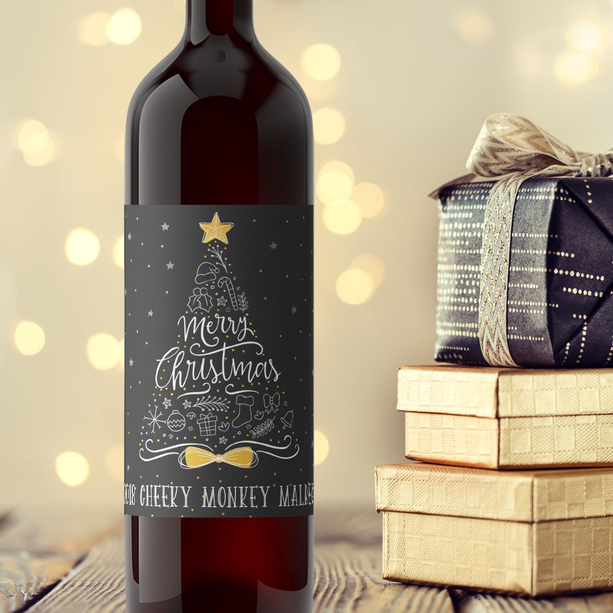 Make Your Own Holiday Wine Labels