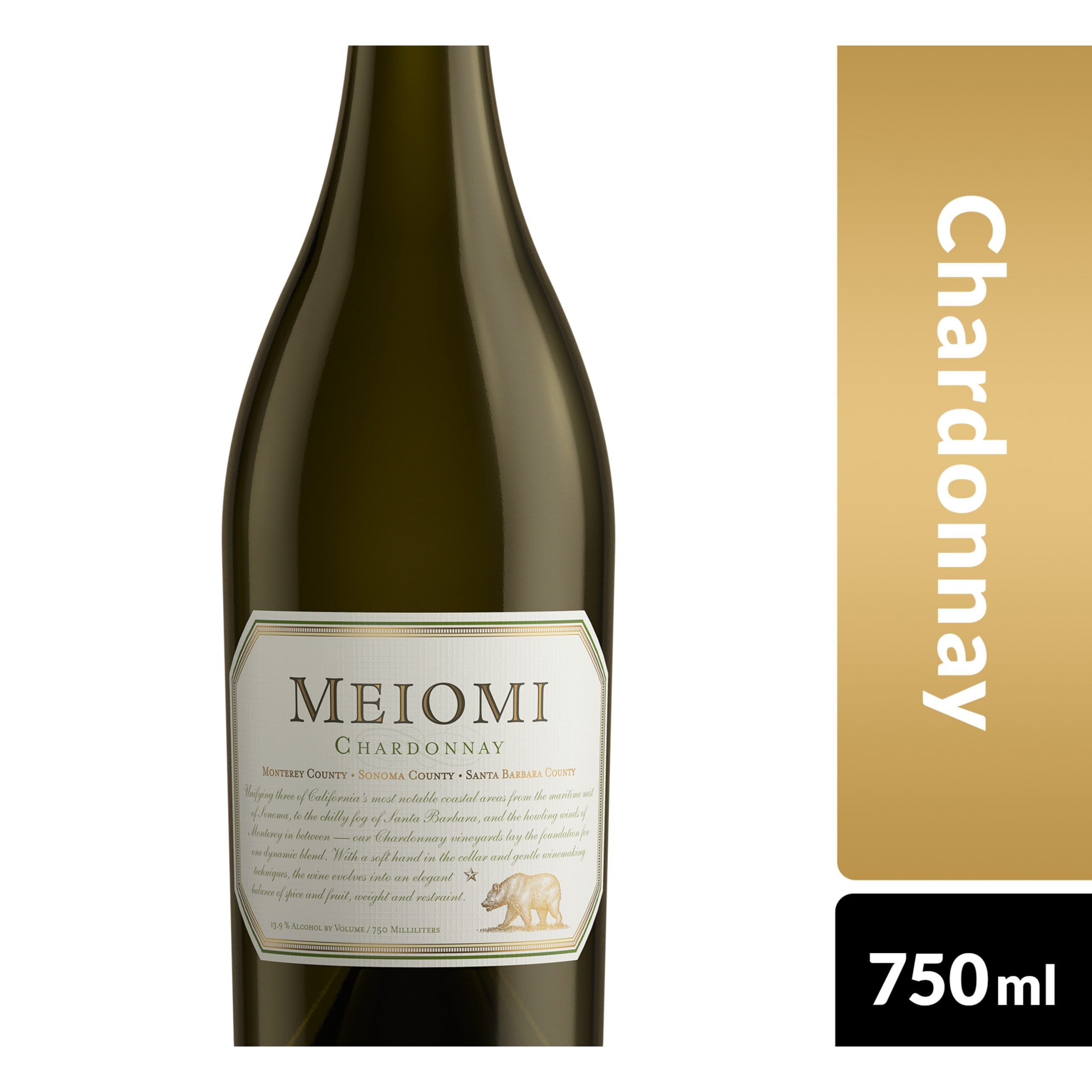 Meiomi Chardonnay White Wine, 750 mL Bottle