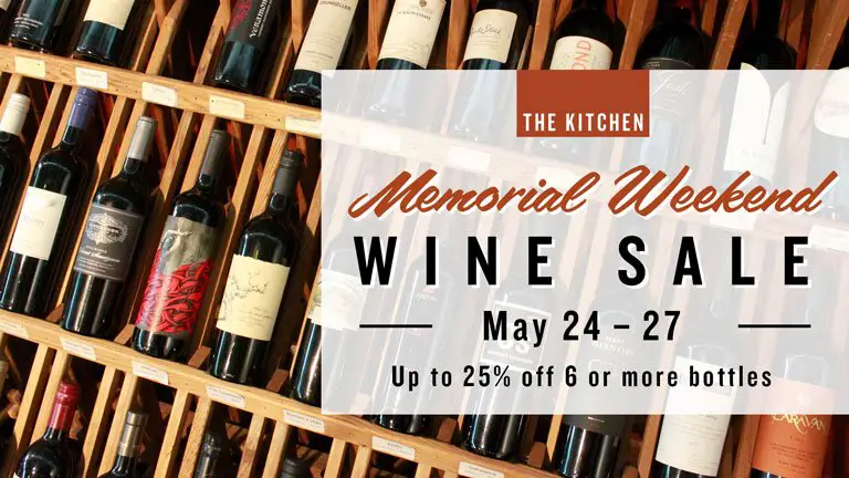 Memorial Weekend Wine Sale: May 24