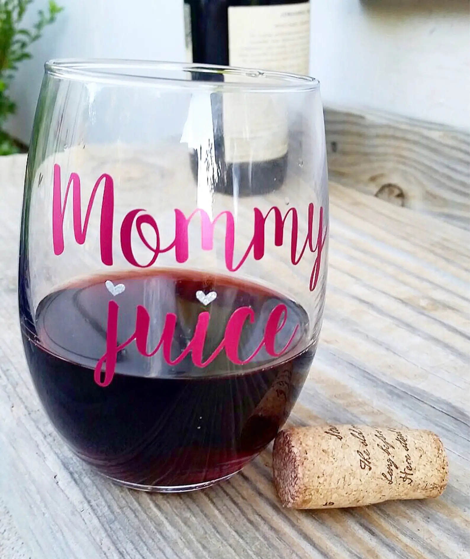 Mommy juice wine glass gift for mom new mom gift basket
