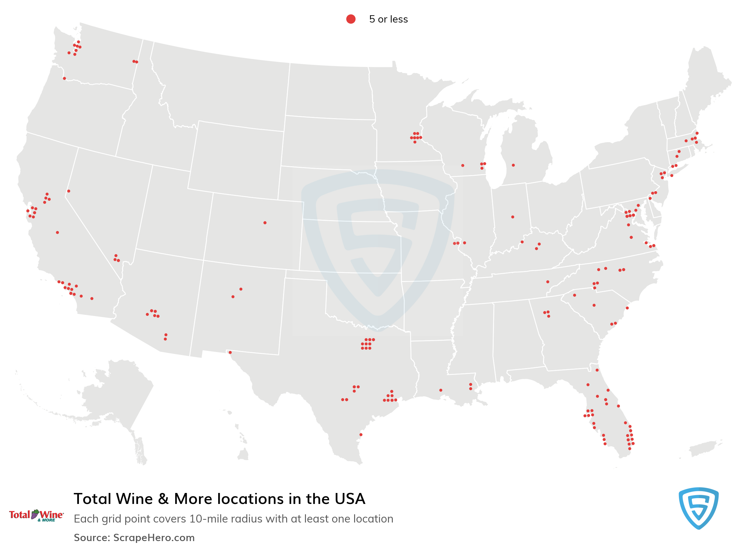 Number of Total Wine &  More locations in the United States ...