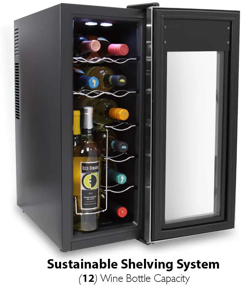 Nutrichef Counter Top Wine Cellar Refrigerator