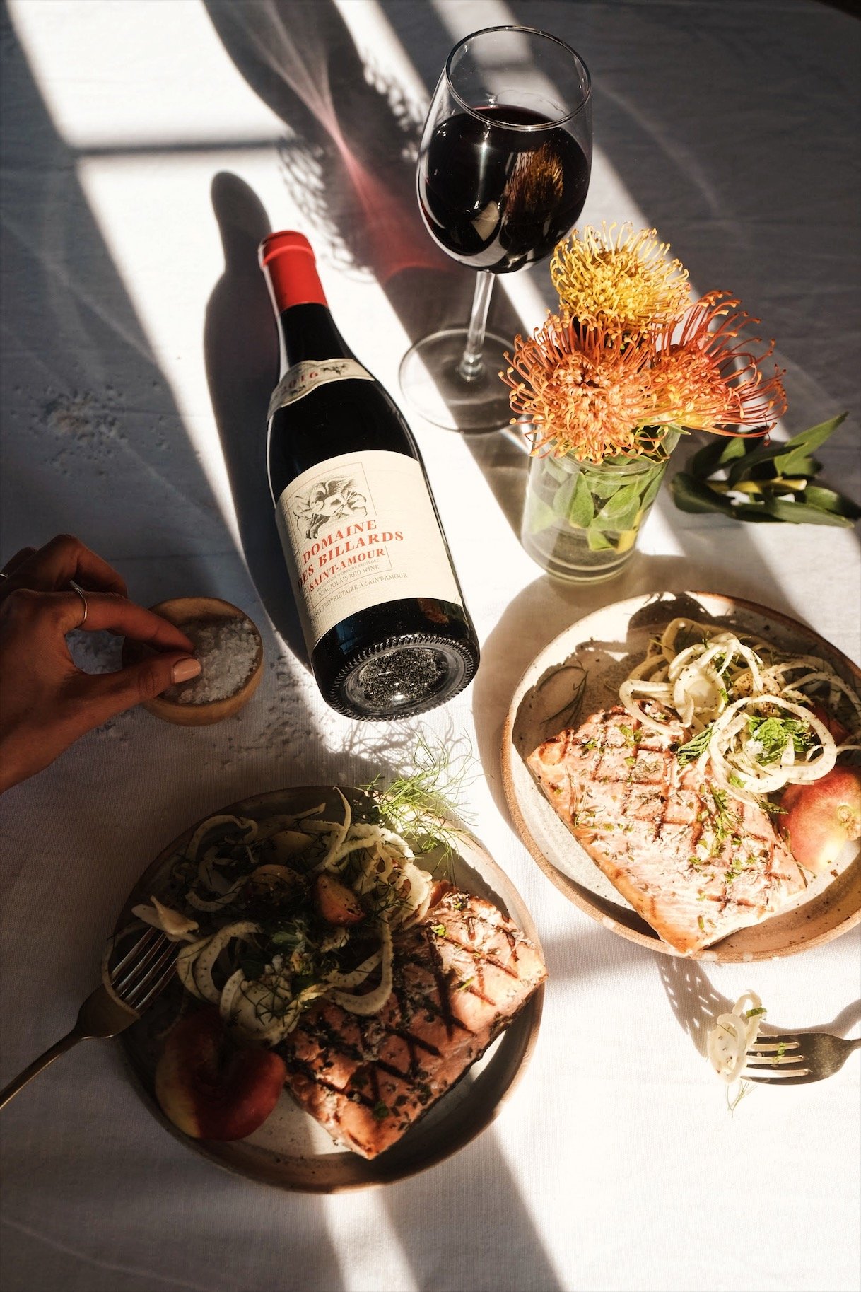 Perfect Grilled Salmon and an #eattoglow Beaujolais Wine ...