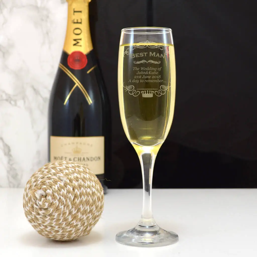 Personalised Champagne Flute For The Best Man By Gifts Online4 U ...