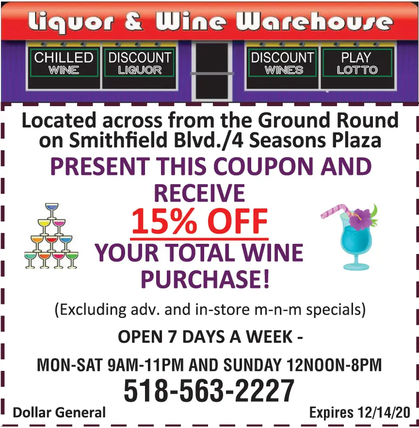 PRESENT THIS COUPON AND RECEIVE 15% OFF ON YOUR TOTAL WINE PURCHASE ...