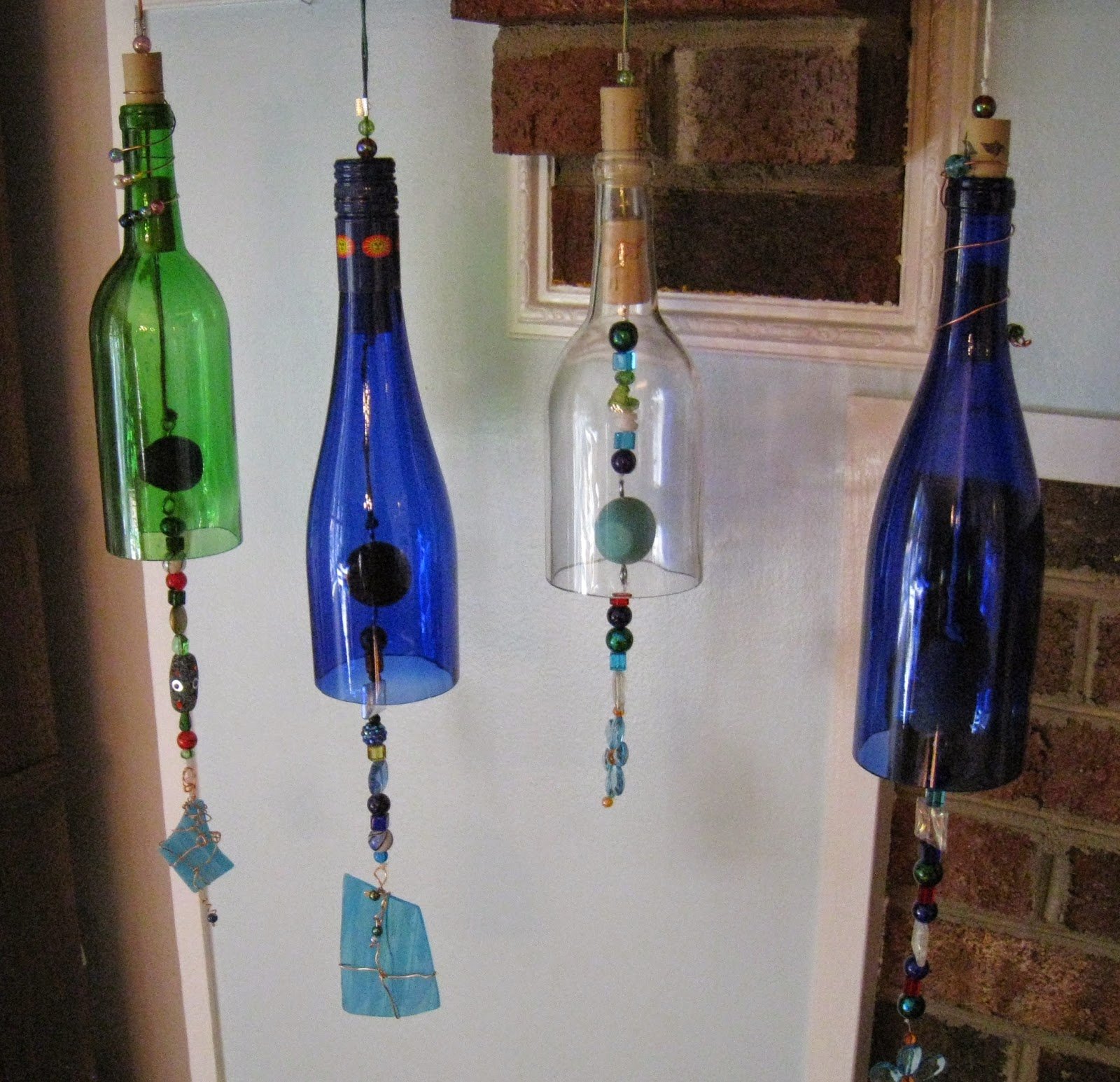 Repurposed For Life: WINE BOTTLE WIND CHIMES