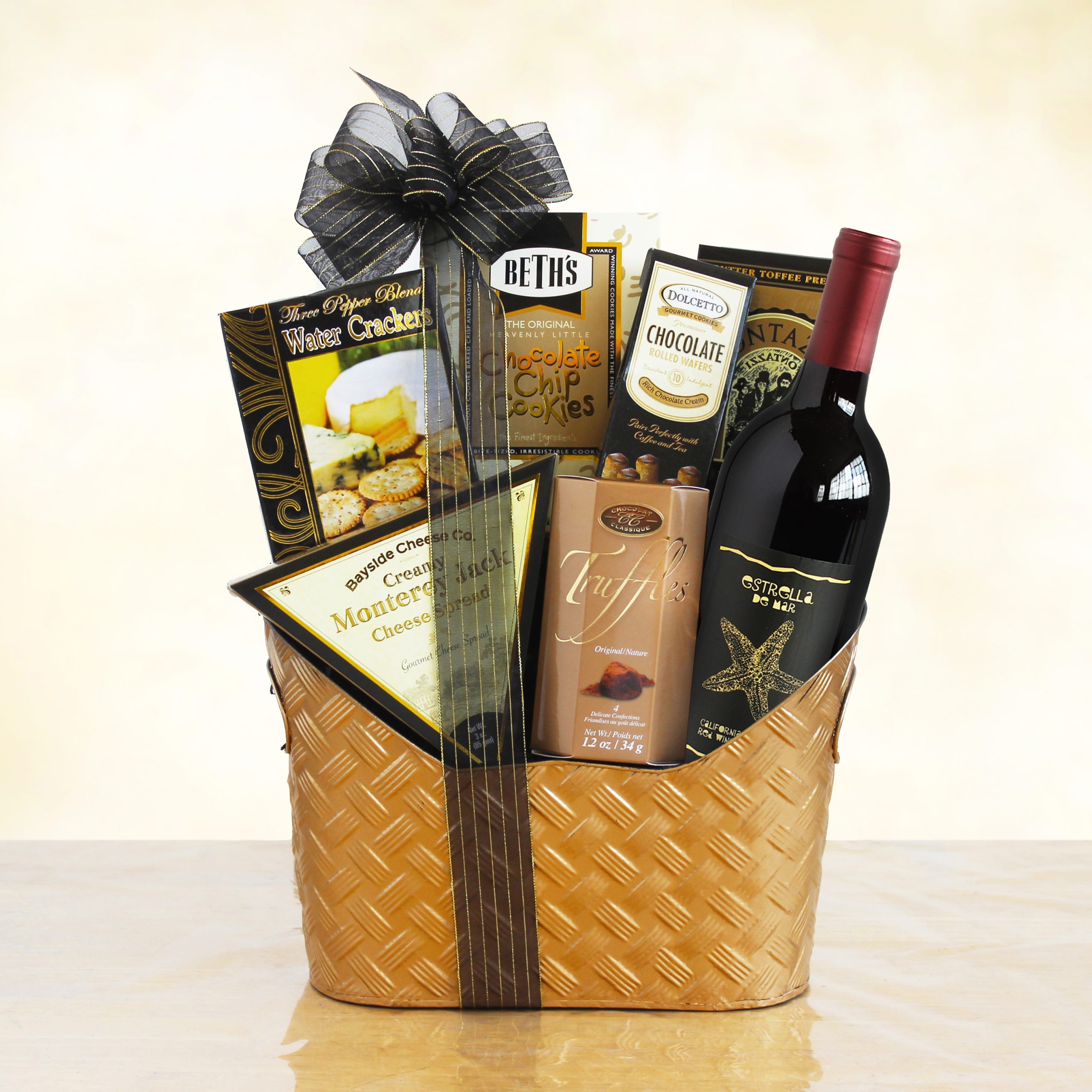 Royal Treatment Red Wine Gift Basket