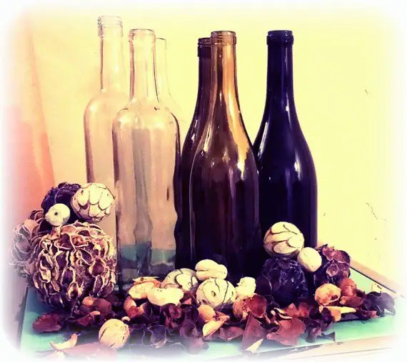 Set of 12 Clean Empty Wine Bottles