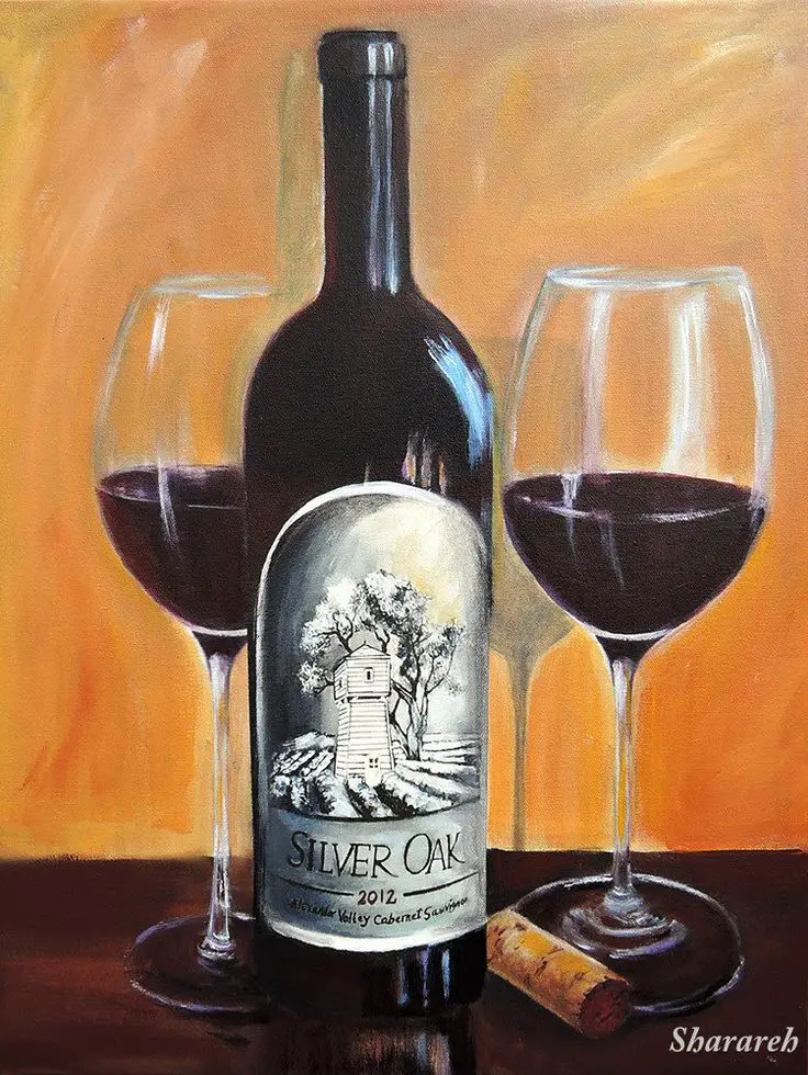Silver Oak canvas printlimited edition wine printWine ...