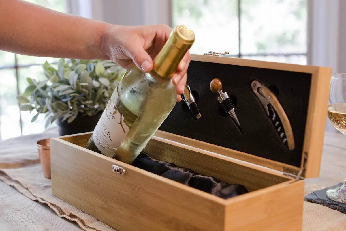 Solid Bamboo Wine Gift Box Set by Case Elegance ** You can find more ...